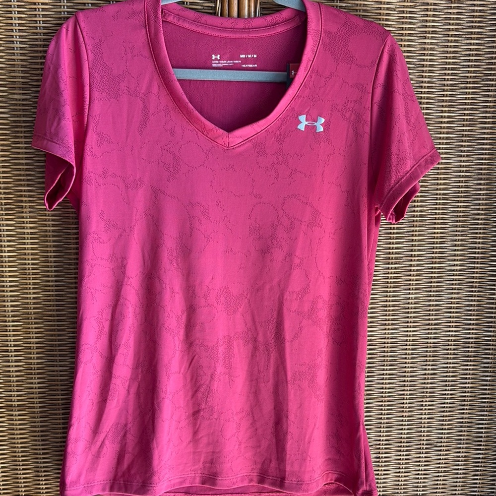 Under Armour Pink Fitted Short Sleeve Tee